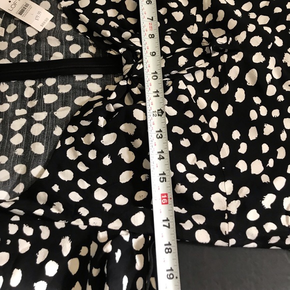NWT Loft dress size L short sleeve black white - Picture 6 of 7